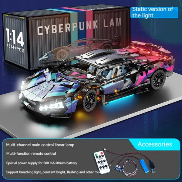 1314Pcs Technical Sport 67128 Building Blocks Lamborghini Hypercar Racing Car Model Toys Kid Adult Gift