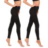 HA WA Fleece Lined for Women, 2 Pairs Opaque Warm Tights with Control Top Pantyhose