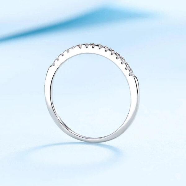 9f300472e31d3cc2 NeeTim Moissanite Ring Sterling Sier with White Gold Plated Full Diamond Eternity Band Engagement Wedding Rings for Women