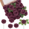 9f37da113b29ad55 MACTING 30PCS Artificial Glitter Flowers, Black Fake Roses with Stem for Valentines Day Tree Ornaments Party Wreath Home Spring Indoor Decorations
