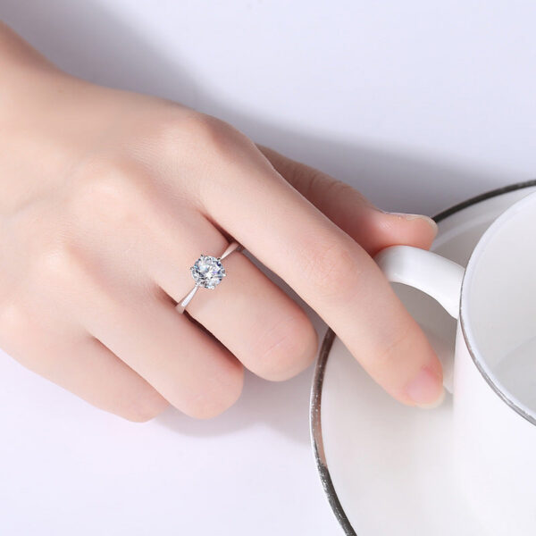 GRA Certified 1-3CT Moissanite VVS1 Lab Diamonds Solitaire Ring for Women Engagement Promise Wedding Band Jewe