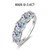 9f5b6b704a20e4e6 KNOBSPIN 5 Stones 3.6CT D Color Moissanite Rings for Women Sparkling Diamonds with Certificates Sterling Sliver Wedding Ring