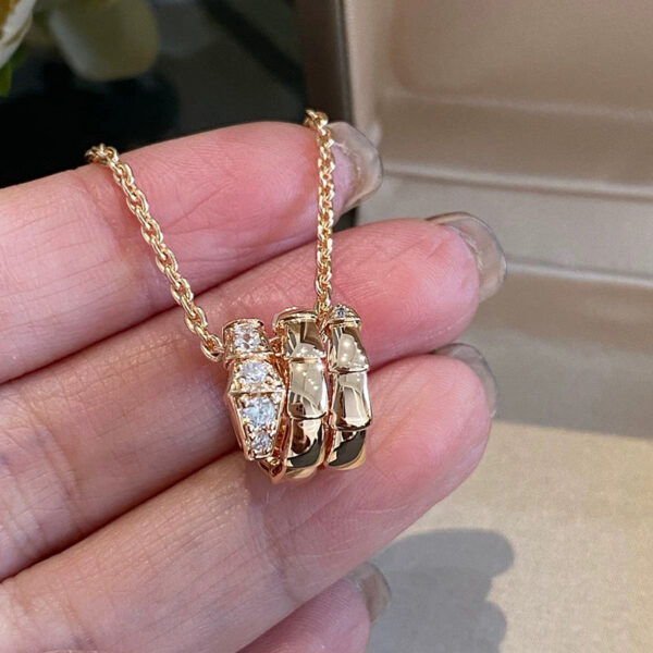 European Exquisite Sterling Sier Full Diamond Snake Head Pendant Ladies Necklace Fashion Brand Jewelry