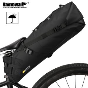 9f78b57225dbe758 Rhinowalk Waterproof Bike Saddle Bag Large Capacity Bicycle Saddle Pannier Bag Cycling Foldable Tail Rear Bag MTB Road Bike