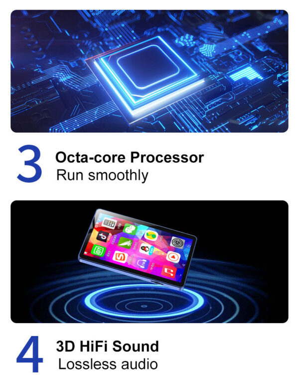 9f8a126ea4859d8c Yophoon 2023 NEW WiFi MP4 Android 8.1 Bluetooth MP3 Player Music Walkman Spotify Player//Tidal/Deezer