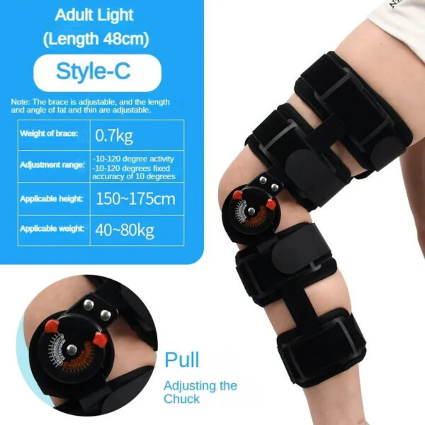 New Model Orthopedic Support Stabilizer After Surgery Adjustable Hinged Knee Brace Knee Joint Fixation Stretcher