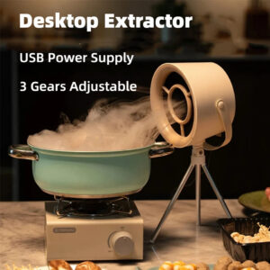 2024 New Portable Exhaust Fan Small Kitchen Extractor Barbecue USB Supply Desktop Range Hoods Mini Suction Cooker Hood