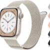 Marge Plus for Apple Watch Band Series Ultra 8 7 6 5 4 3 2 1 SE 38mm 40mm 41mm 42mm 44mm 45mm 49mm Women and Men, Stainless Steel Mesh Loop Magnetic Clasp Replacement for iWatch Bands