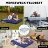 9fb429d6ded4bbad FUNDANGO Campingbett Luftmatratze 2 Personen mit Gestell, Camping luftbett mit pumpe Beistelltisch,Aufblasbare Matratze mit Tragetasche, Gästebett für Reisen Angeln Camping Indoor