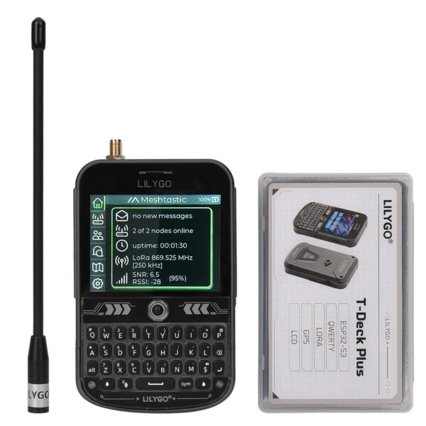 9fb8414ced399c27 LILYGO T-Deck Plus Lora Mesh Radio with ESP32-S3 GPS LoRaWAN for Meshtastic Pocket Tracker Node with External Antenna