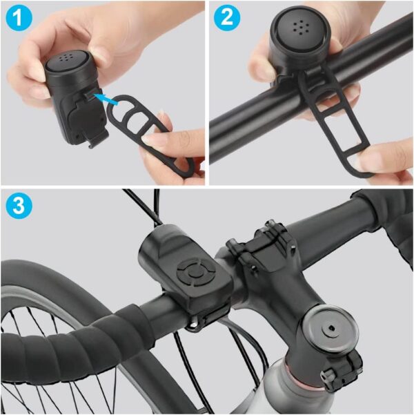 Bicycle Electric USB Charging Horn MTB Mountain Bike Warning Safety Ring Waterproof Bell Cycling Accessories