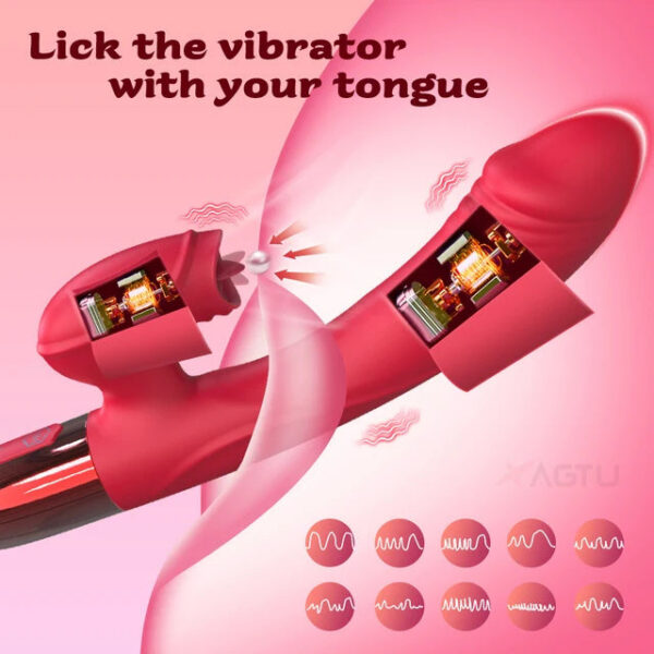 Powerful Vibrator for Women Tongue Licking Clitoris Vibration Stimulator Female Masturbator G Spot Dildo Adults Goods Sex Toys