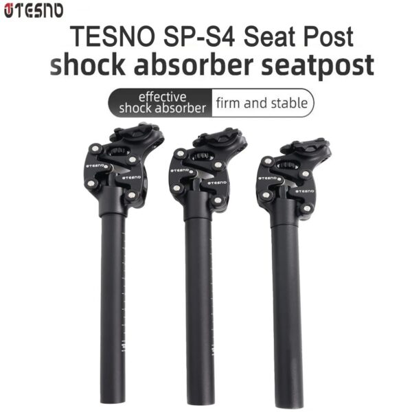 9fd575a6191f4aaf TESNO Bike Seatpost With Shock Absorber 27.2/30.9/31.6mm Mtb Bicycle Seatpost Suspension Four Link Bicycle Saddle Tube 350mm