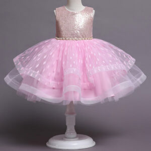 9feeb48c97b3fefa Children’s wear Summer of 2023 Girls For Party Wedding Bead Sequins sleeveless Cake Princess tutu dress Kids dance Clothes