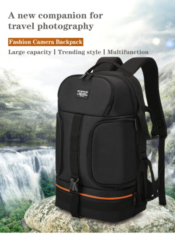 Large Capacity Outdoor DSLR Camera Backpack Waterproof Oxford Cloth 15.6 Inch Laptop Compatible with Canon Nikon