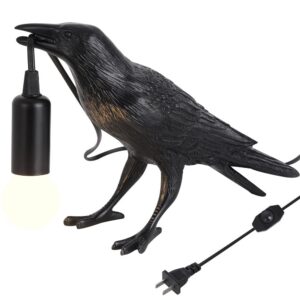 a0209237e05e924d OVANUS Crow - Raven Lamp Adjustable Brighess with Bulb,Bird lamp,Crow Light for Bedside Bedroom Living Room Decor