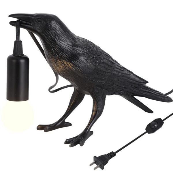 a0209237e05e924d OVANUS Crow - Raven Lamp Adjustable Brighess with Bulb,Bird lamp,Crow Light for Bedside Bedroom Living Room Decor