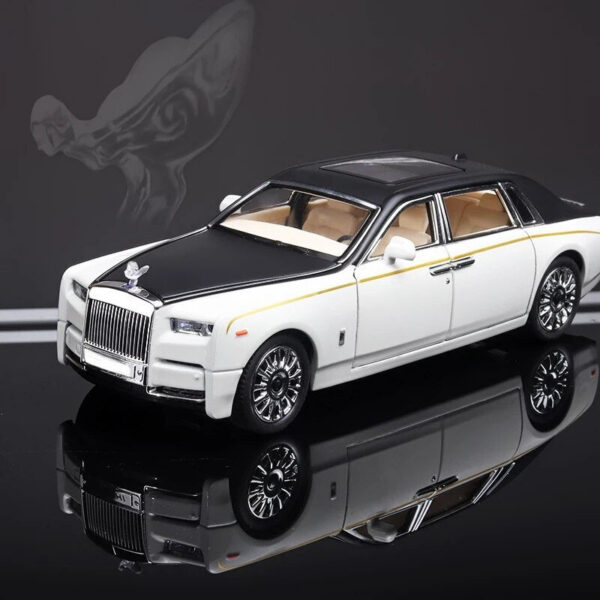 1:24 RR Phantom Model Zinc Alloy Pull Back Diecast s with Sound and Light for Kids Boy Girl Gift