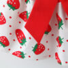 a03049953088a99d 2Pcs/Set Summer Toddler Girls Dress Sweet Bow Strawberry Sleeveless Baby Clothes Suit Princess Party Children Costume 0 To 3 Y