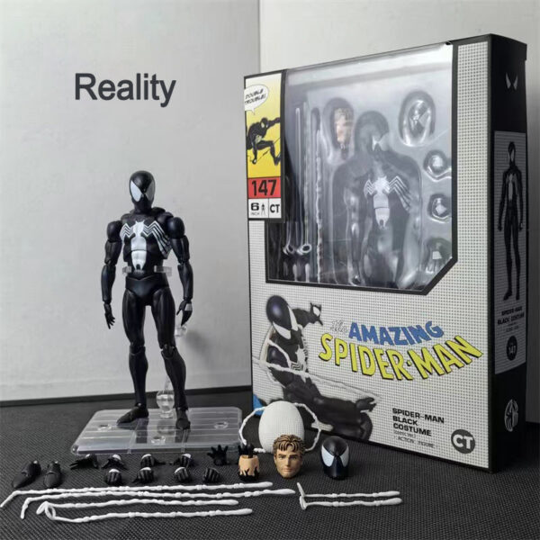 Ct 1/12 Anime The Amazing Spider-man Mafex 147 S.h.figuarts Spider Man Venom Symbiotic Figure 6" Action Figures Model Toy