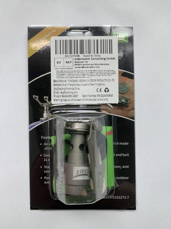 a0363397d79734e1 BRS 3000T Ultralight Backpacking Stove - Portable Pocket Titanium Camping Gas Burner - Only 26g With Extra Backup O-Ring