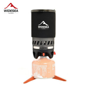 a036ef1c2406e986 Widesea Camping Cooking System with Heat Exchanger Outdoor Gas Stove Burner Tourist Coffee Pot Cup Cookware Tableware Tourism