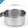 a037a95556e0f7a6 2pcs VVNIAA Stainless Steel Bird Bowls with Clamp, Durable Water Bowl, Feeding Cups, Chinchilla Food Bowl, Bird Dishes for Cage, Bird Cage Feeders and Waterers