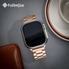 a04b812b1206916c Fullmosa Compatible Apple Watch Bands 41mm 40mm 38mm, Stainless Steel iWatch Band with Case for Apple Watch Ultra2/Ultra Series 9/8/7/6/5/4/3/2/1/SE/SE2, Rose Gold(Short)