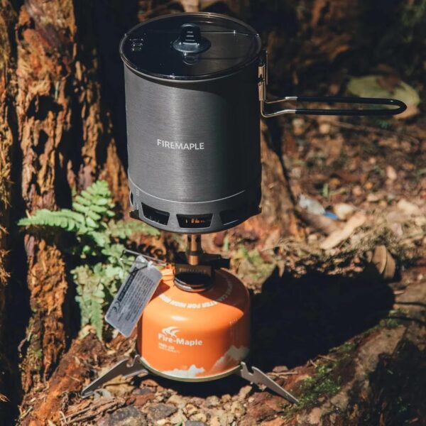 Fire-Maple Titanium Gas Canister Stand Foldable Fuel Gas Tank Bracket Support Lightweight Gas Bottle Tripod Cartridge Holder for Camping Fishing Cycling