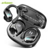 75Hrs Bluetooth 5.3 Earphones IP7 Waterproof Wireless Headphones with ENC Noise Cancelg Mic Deep Bass For Sports Workout Gym