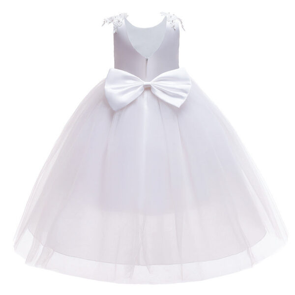 a07975f785206fd6 Flower girl's birthday communion party beaded 2024 New Year's Christmas Girl Princess flying sleeve Tutu small dress