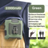 a0aa296fdb95f6e2 10000mAh Portable Waist Fan Hanging Neck Strong Wind with Power Bank LED Lighting for Emergency Sports Outdoor Working
