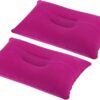a0aabf26c599f567 PATIKIL Inflatable Pillow, 2 Pack Squared Ultralight Camping Travel Pillow Desk Rest Neck Support for Hiking Backpacking Office, Pink