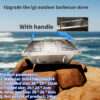 a0bbf39219be18e4 304 Stainless Steel Grill Portable Outdoor IGT Table Folding Firewood Barbecue Camping Stove