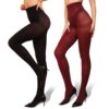 a0d09c295c24b340 WAKUNA 2 Pairs Pantyhose Opaque Tights 40D Resistant Control Top