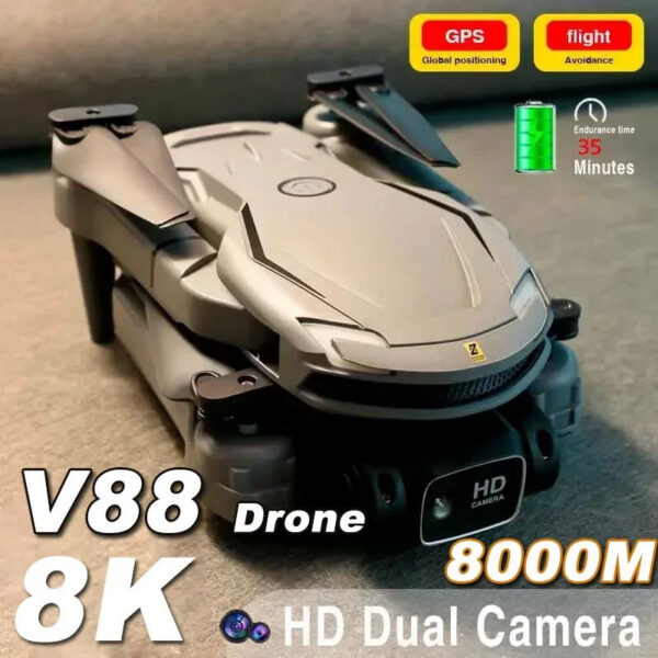 For Xiaomi V88 Drone 8K 5G GPS Professional Aerial Photography Remote Control Aircraft HD Dual Camera Quadcopter Toy UAV