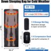a0d4455a42b7237a QEZER Down Sleeping Bag,Lightweight Rectangular Sleeping Bag for Adults,Kids,Boys,Girls 3 Seasons Backpacking, Hiking and Camping Outdoor,can be used as the Blanket