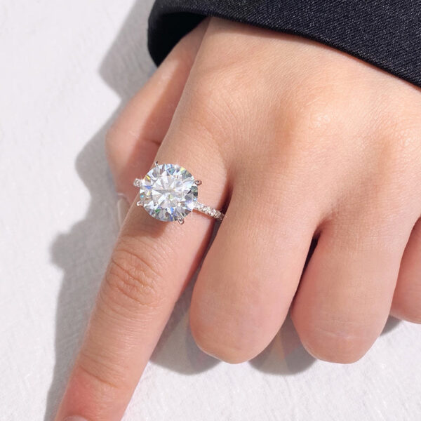 a0d679f0141d7709 DW Sparkling 1-5ct Big Moissanite Diamond Rings for Women Solitaire Genuine Sterling Sier Designer Wedding Jewelry