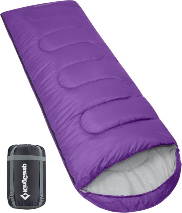 a0e5e5e5f48487ee KingCamp Sleeping Bag 3 Season- Lightweight Waterproof Camping Sleeping Bag Indoor & Outdoor Use for Adults Kids for Hiking Backpacking and Camping with Compression Sack