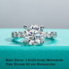 a1074e1e3104a23a AnuJewel 4.3cttw D Color Moissanite Engagement Sterling Sier Gold Plated Lab Created Diamond Wedding Band Rings