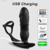 a10e669ba026646d Male Thrusting Prostate Massager Bluetooth Vibrator Men Gay Anal Telescc Vibrating Butt Plug Sex Toy for Couples