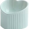 a10f365ab5c3870c Cat Food Water Bowl Set - Raised Ceramic Cat Feeding Bowls with Non Slip Mat - Elevated Cat Dish Anti Vomiting - Whisker Friendly Wide Cat Bowl - Microwave and Dishwasher Safe - White & Pink (2pcs)