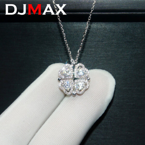 a1198f8d15021585 2024 New DJMAX Full Moissanite Necklace For Women Original Sterling Sier Mobius Strip Lady Diamond Clavicle Chain