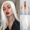 a12e2910802ccb26 I's a wig Long Straight White Cosplay Synthetic Wigs Women 60 613 Blonde Grey Pink Black Color for Daily Party Lolita