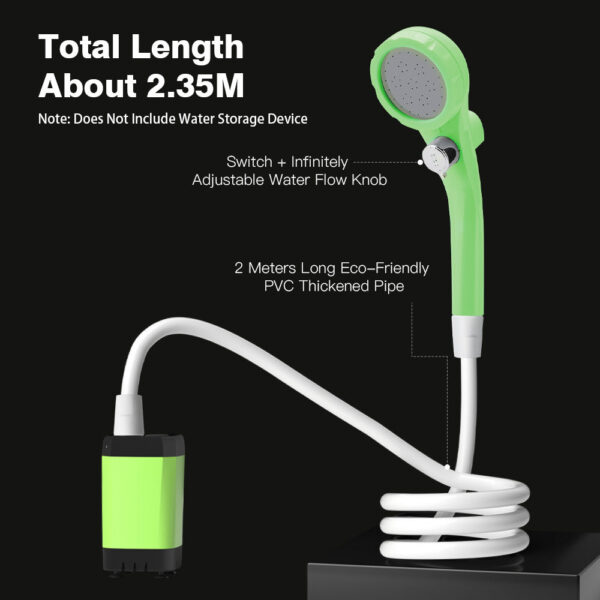 a16bda8c86733ed0 Camping Pump RV Outdoor Camp w/Full Screen Intelligent Digital Display Adjustable 6000mAh Shower Kit