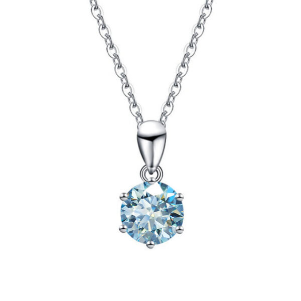 a17ae34d337445b0 GRA 1CT-3CT Moissanite Diamond Wedding Pendant Necklace for Women Sterling Sier Long Chain Quality Fine Jewelry