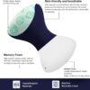 Knee Pillow for Side Sleepers, Camping Pillow, Leg Pillow, Small Memory Foam Pillow Travel, Comfortable Leg Pillow for Side Sleeping, Compatible for Camping