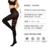 a1868b333dab12c4 WAKUNA 2 Pairs Pantyhose Opaque Tights 40D Resistant Control Top