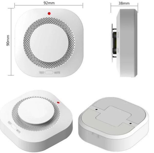 a18eee1d7de99bc6 Ceiling-mounted Smoke Detector Fire Independent Accessory 433M Wireless Alarm 360° All-round Detection