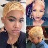 Short Straight Wigs Natural Color Brazilian Remy Pixie Cut Cheap Human Hair Wig For Black Women MYLOCKME